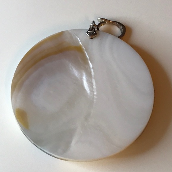 Natural Multi Color Abalone Shell Round Pendant. - Picture 6 of 9